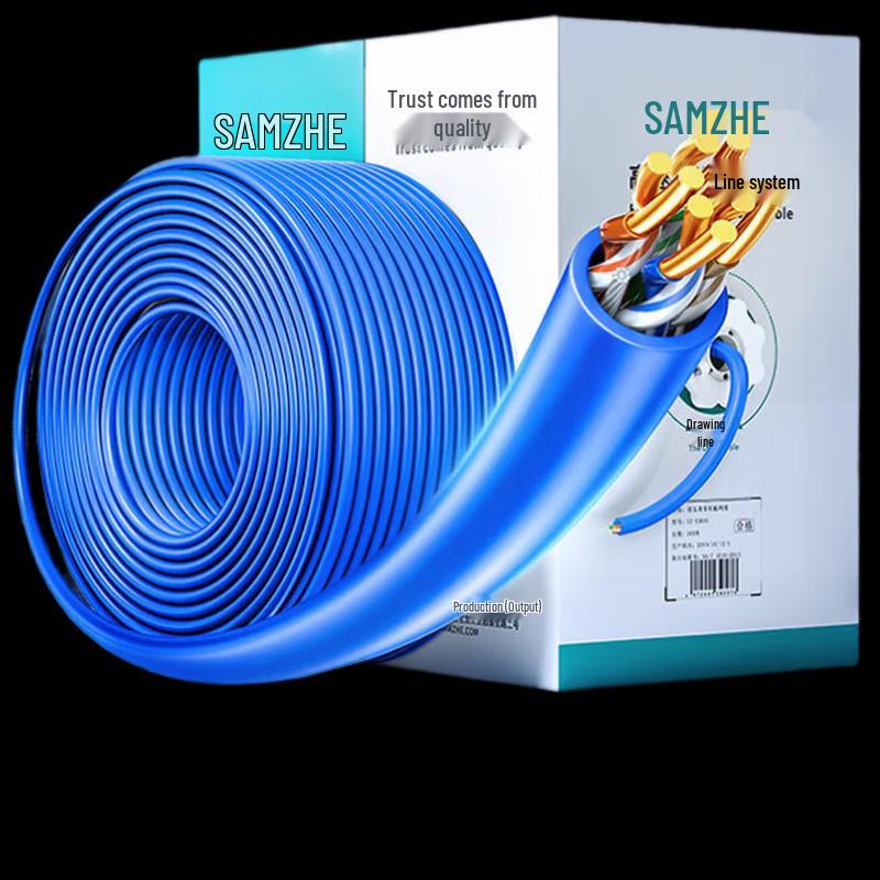 SAMZHE Cat5e Pure Copper Gigabit Ethernet Cable