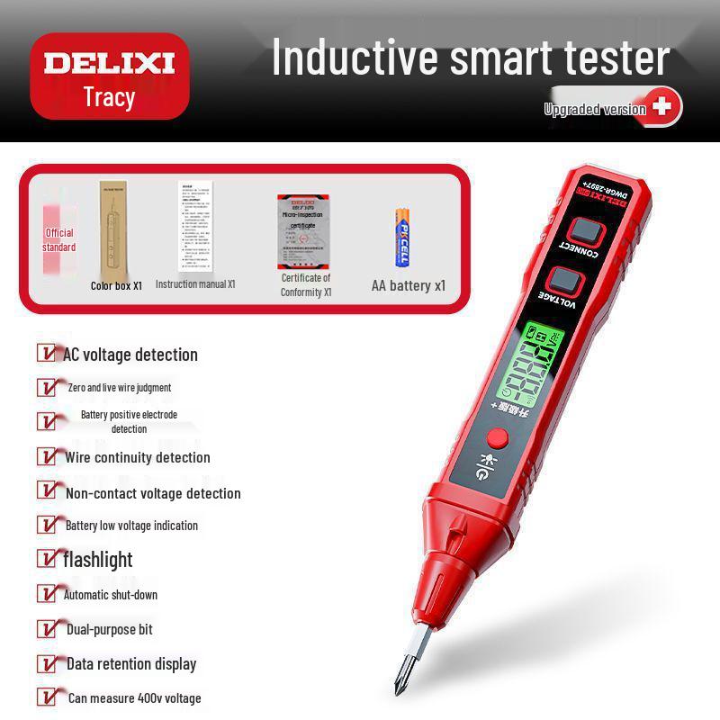 R2897+ Digital Smart Voltage Tester Pen - Multifunctional Electric Induction Test with Breakpoint Detection