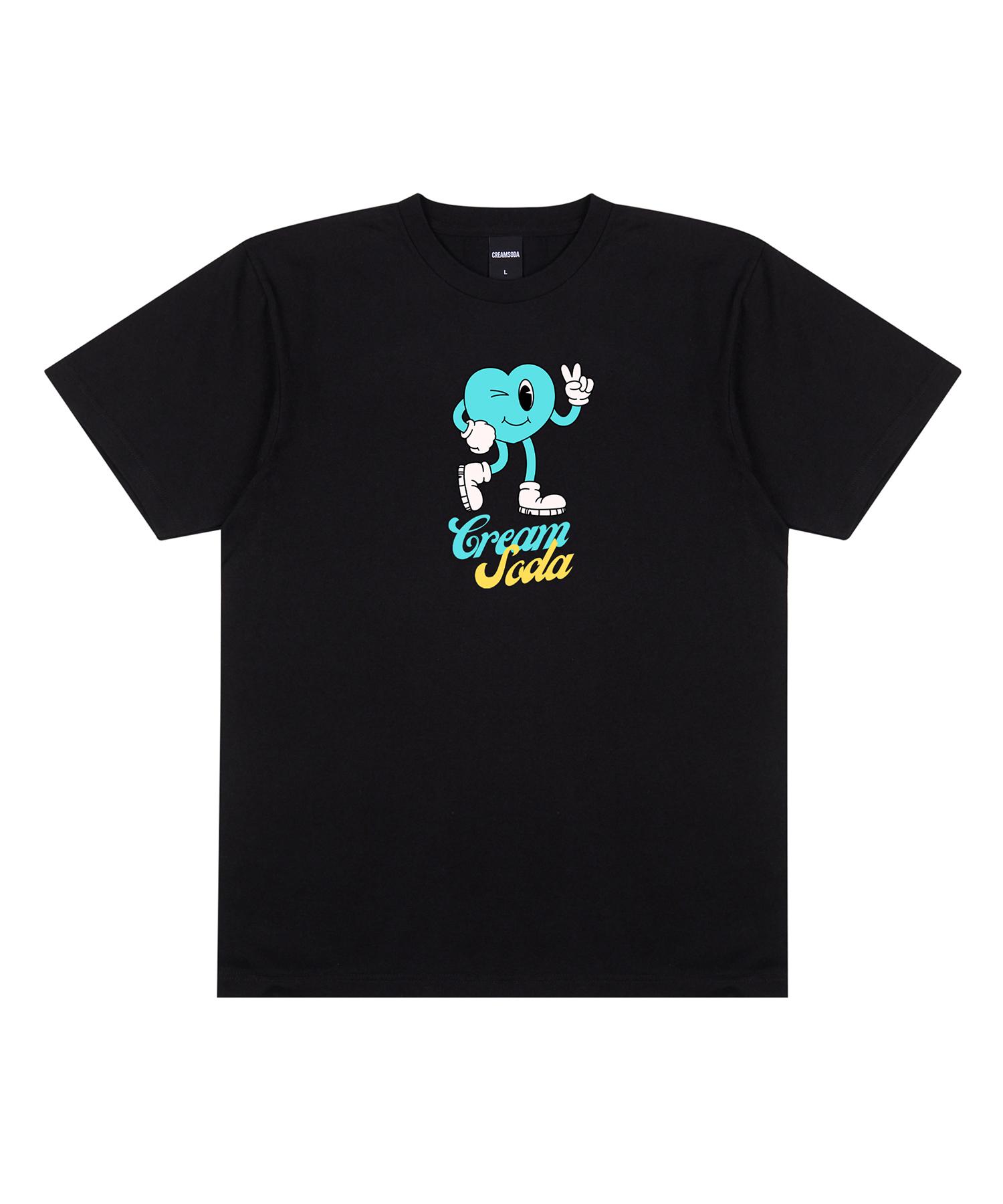 Cream Soda Lab Lab Selfie Heart Short Sleeve T-Shirt Black L