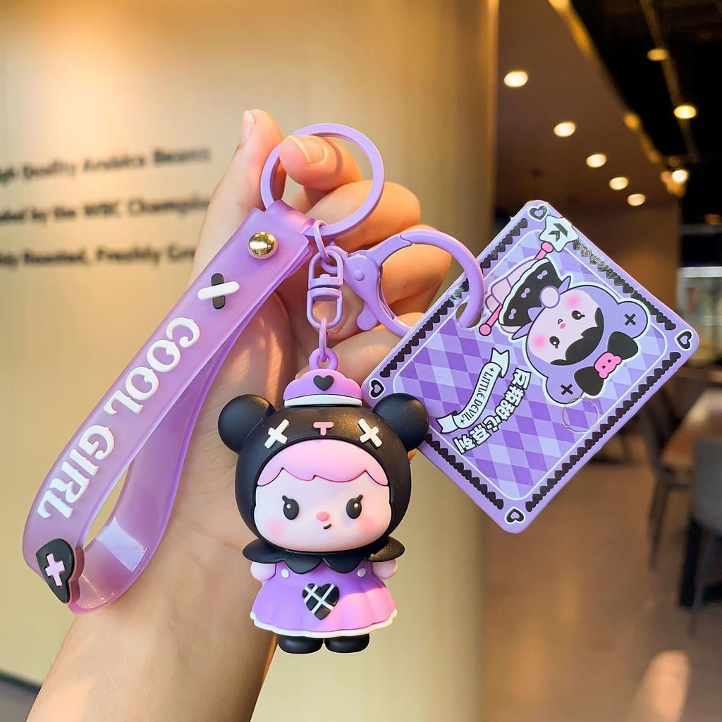 Silicone Keychain Cute Adorable Cartoon Doll Backpack Charms For Occasions All