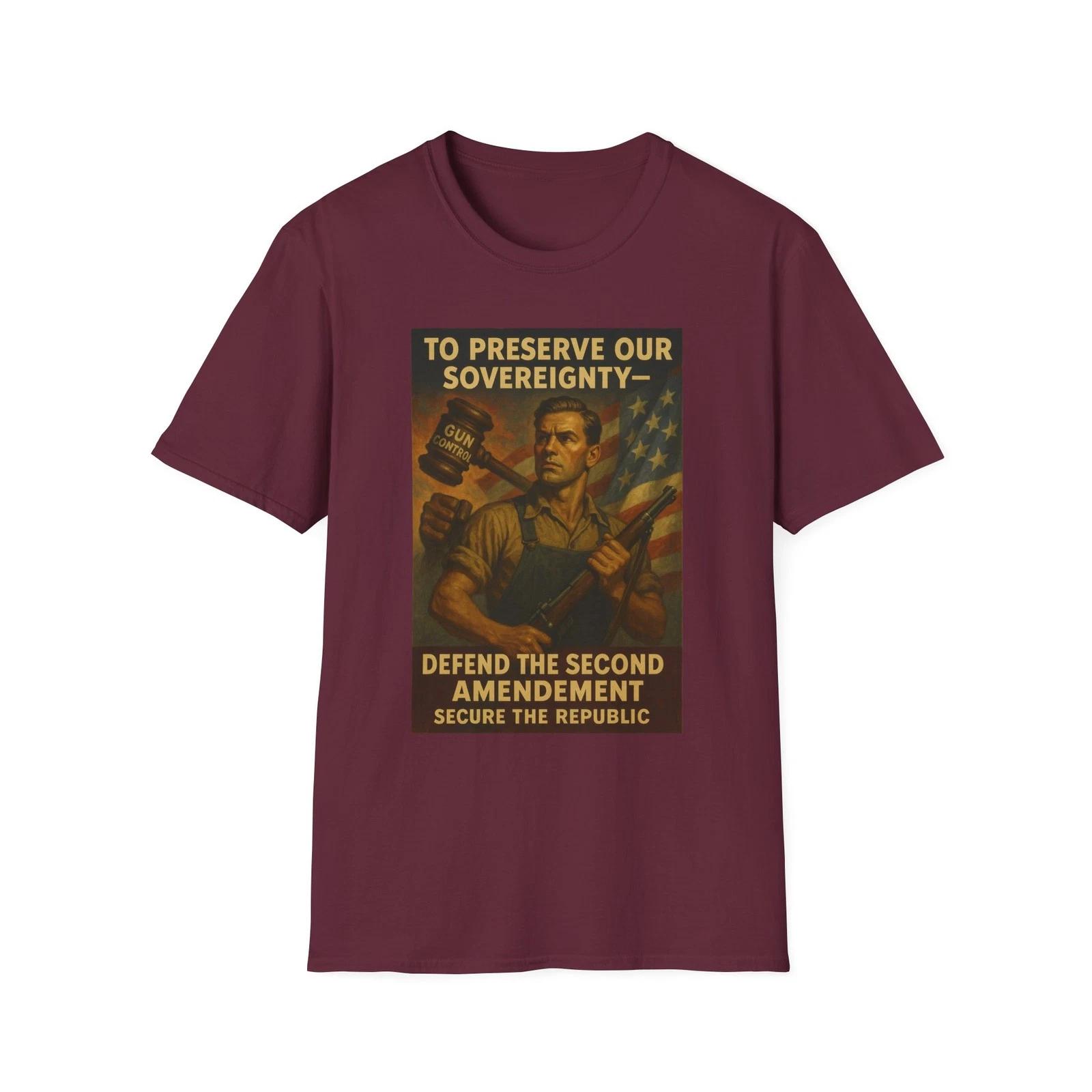 

Defend the Second Amendment, Save Sovereignty, 2A Rights Graphic Tee, Patriot S