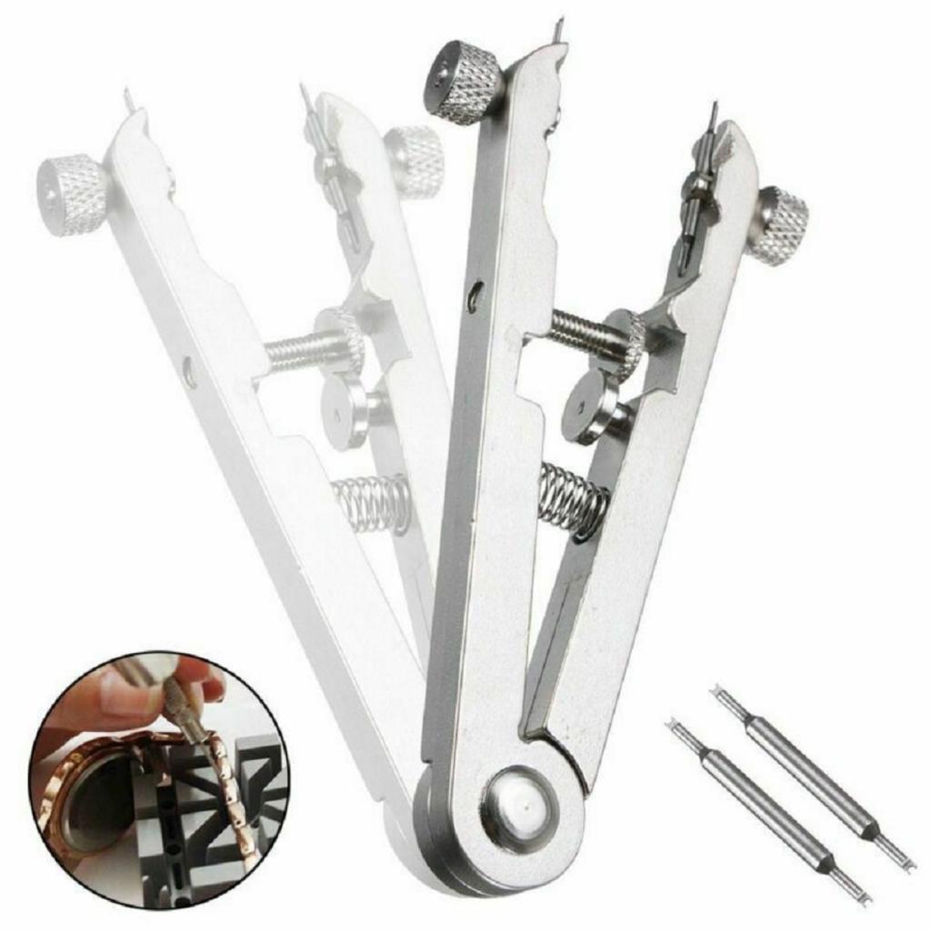 Sada nástrojů pro výměnu pružných kolíčků hodinek Kleštičky na pružné kolíčky Nástroj pro demontáž, opravu a upevnění řemínků hodinek