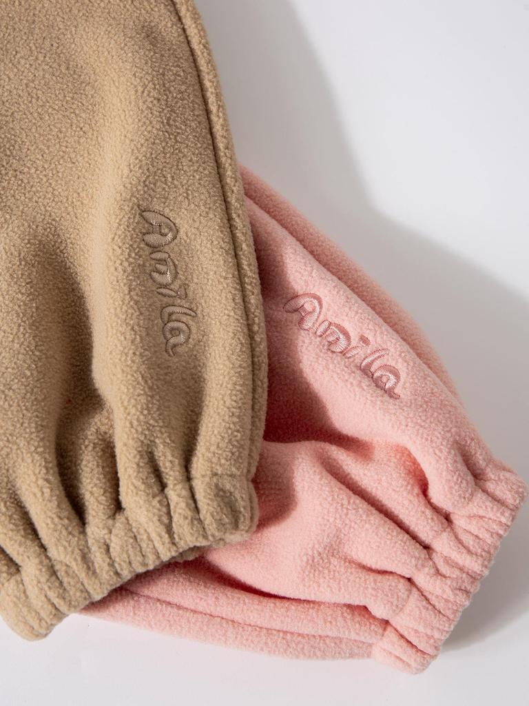 2025 Vinter Barn Fleecefodrade Uppvikta Vardagsbyxor