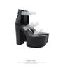 Fashion Plus Size 35-42 Super High Heel Catwalk Sandals Women 2025 Summer Black Leather Sandals Platform Female Open Toe Shoes