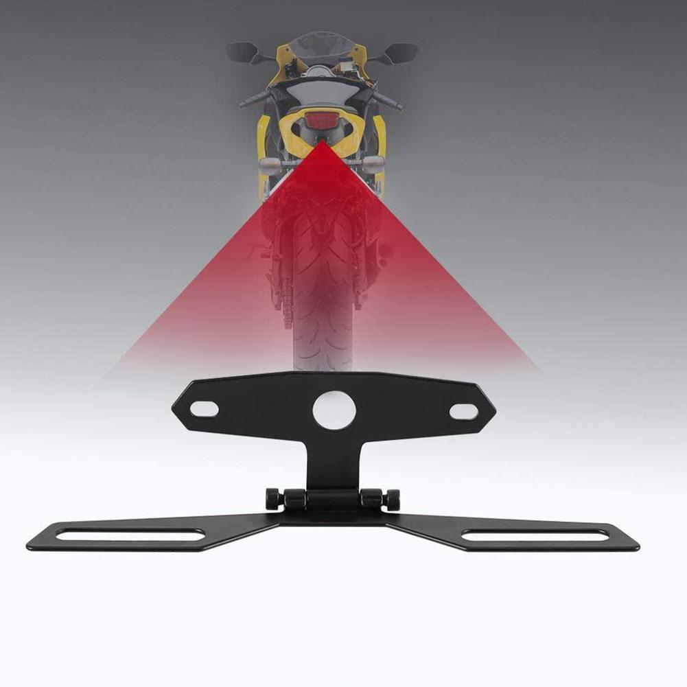 Motorcycle License Plate Bracket Taillight Mount Support Folding Number Plate Frame Holder Mount Universal Motorbike Accessories