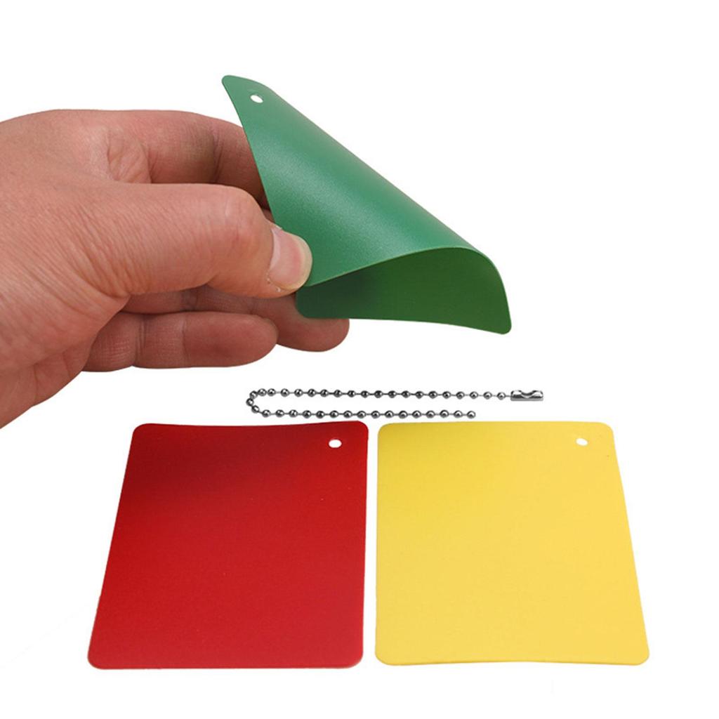 Referee Penalty Cards, Green, Yellow, PP Material, Portable, Flexible, Versatile, for Entertainment,