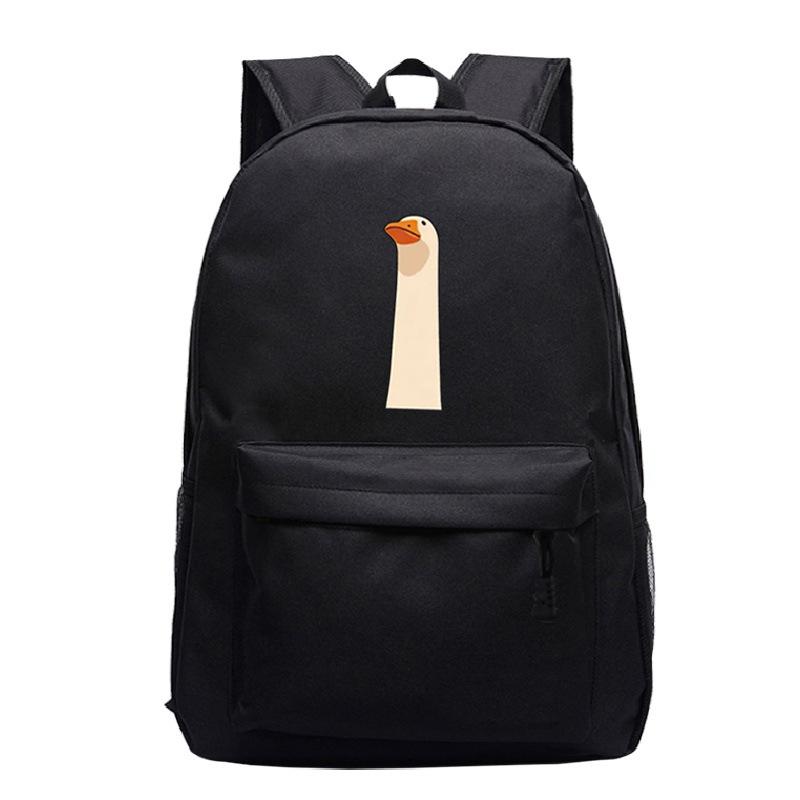 Primary And Secondary School Students Schoolbag Goose Personalized Printing Youth Leisure Simple Backpack Large Capacity