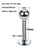 10Pcs/20Pcs/50Pcs G23 Titanium Labret Piercing Internal & External Design Lip Piercing Labret Stud Cartilage Helix Piercing