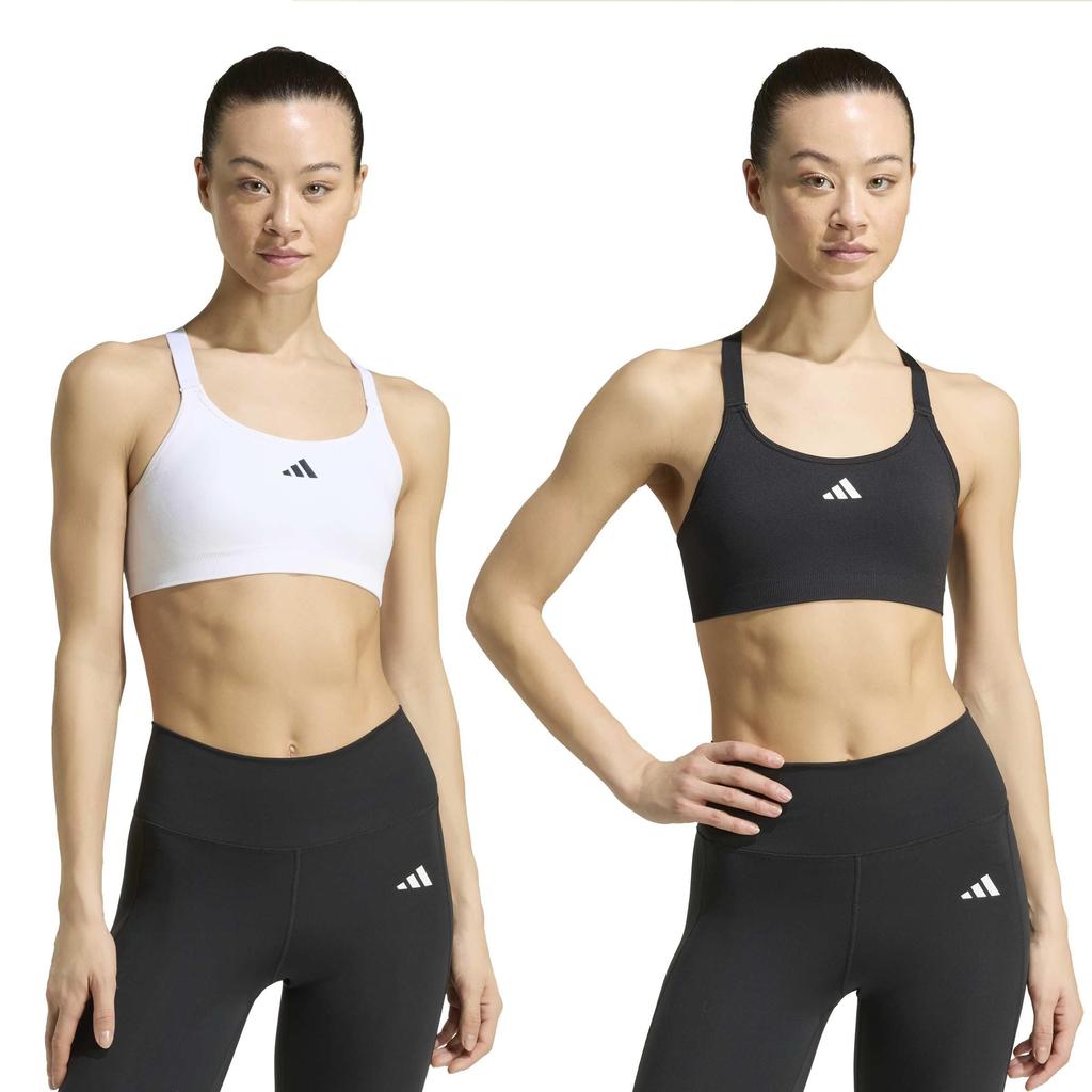 Sports Bra TRN OPTIME Medium Support Bra for Women VZ862 L [Adidas] 2-Pack Black/White (KF8822)