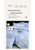Elegant Long-Staple Cotton 4-Piece Bedding Set: Pure Cotton Fitted Sheet, Embroidered Duvet Cover, Luxury Feel