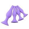 4Pcs / Set Anal Trainer Kit Soft Silicone Black Or Purple Butt Plug Non Vibrating Butt Plugs