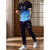 Men's Warm T-shirts And Pants Sets Outdoor Sports Training  Street Style Fashionable Pants