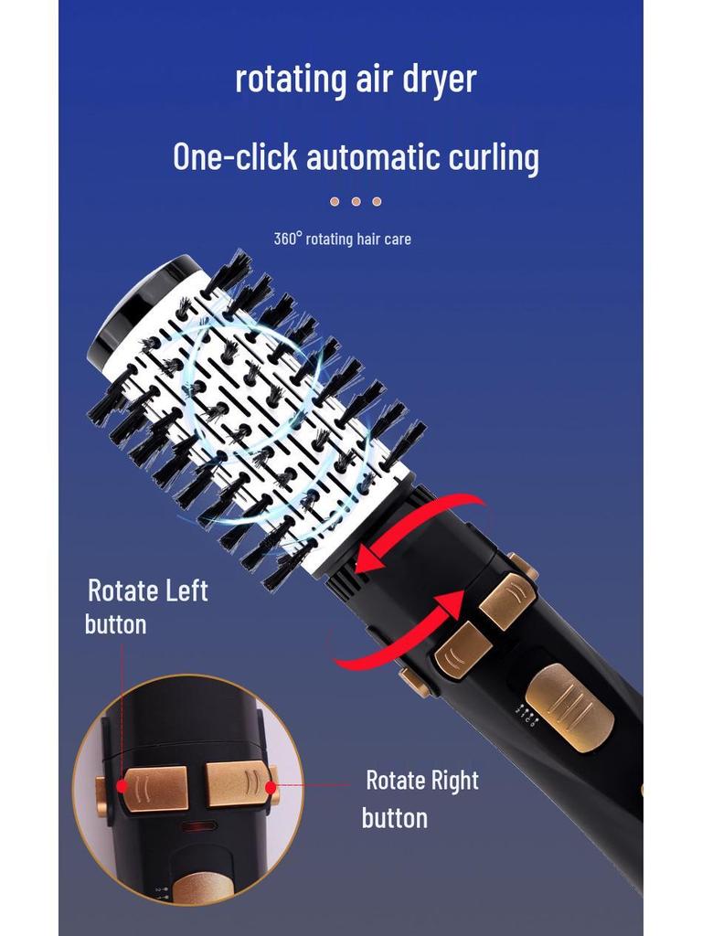 4-in-1 Automatic Rotating Hot Air Comb: Multi-Functional Curl and Straight Hair Dryer with Big Waves