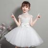 White Girls Princess Dress Flower Girl Performance Gown For Piano Host