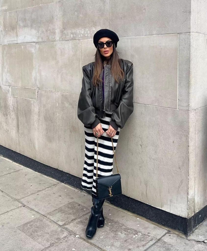 Y2KPU Slim Fit Stand Collar Biker Bomber Jacket - 2023 Autumn Collection