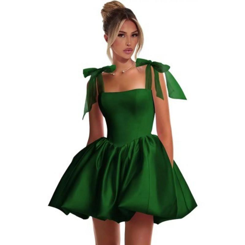 Elegant Bowknot Evening Dress Women Short Party Gown Cocktail Slim Fit Sleeveless Formal Birthday Gala