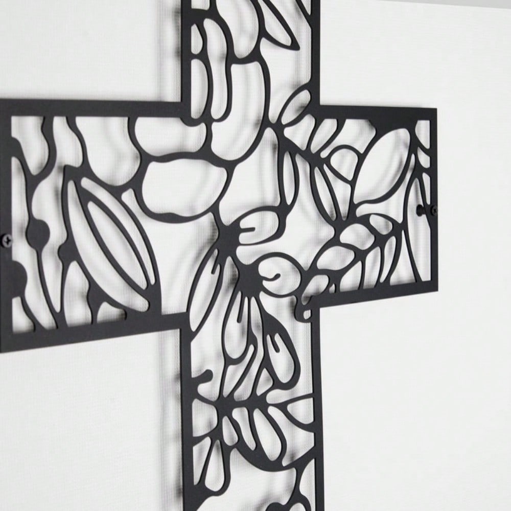 Rotating Metal Cross Wall Art, Jesus Christian Decor & Gift