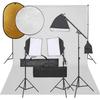 Vidaxl Studio Set With Lamps, Background And Reflectors