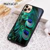 MaiYaCa Turquoise Stone Flora Peacock Feather Phone Case For iPhone 17 Air 16 pro max 15 14 plus 12 13 Cover coque