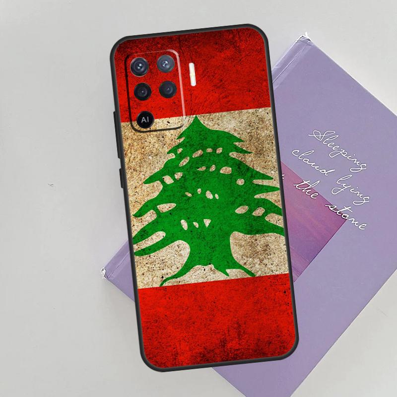 Lebanon Flag Phone Case For Oppo A74 A53 A54 A94 A15 A16 A17 A52 A72 A76 A96 A57S A58 A78 A98 Back Cover