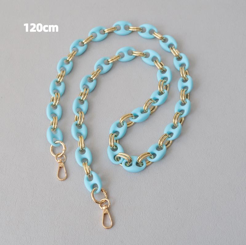 New Fashion Woman Bag Accessory Detachable Candy Matte Acrylic Chain Cute Acrylic Luxury Strap Women Bag Shoulder Handle Chain