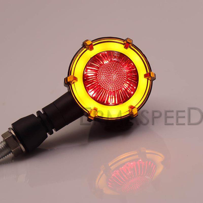 4PCS Motorcycle Turn Signals LED Flashing Blinkers Lamp Indicators Directional LED Sequential Turn Lights Motorbike
