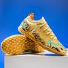 Men's High Top Football Boots Rubber Soft Sole Short Spikes Artificial Turf Leather Youth Children's Football Boots
