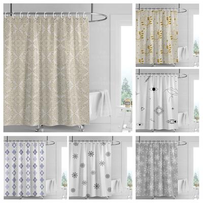 Home Decoration Shower Curtains Bathroom Waterproof Curtain Fabric Living Room Modern Nordic Modern Geometric Pattern Simple
