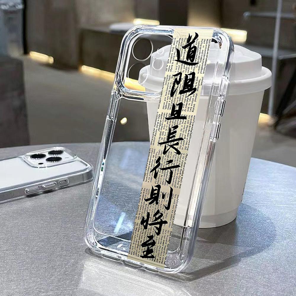 Chinese Style Aesthetic Phone Case For iPhone 13 Case for iPhone 11 12 14 15 Pro Max XR X XS 7 8 Plus SE 2020 Soft Clear Cover