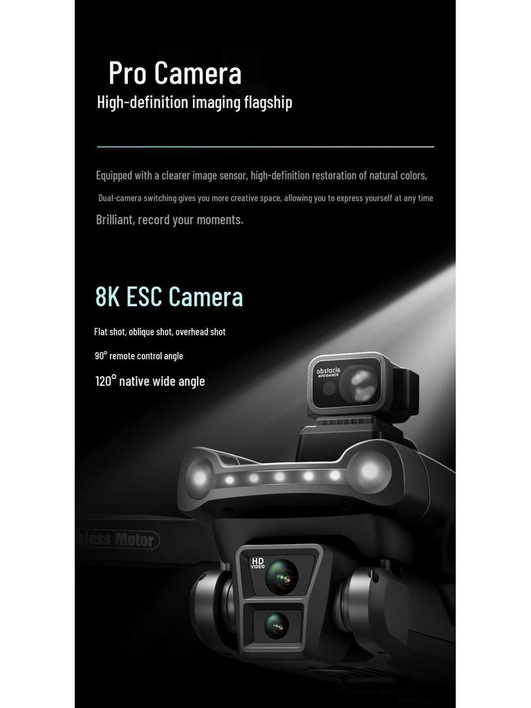 New V198 8K GPS Drone: Brushless Quadcopter with Automatic Return & Remote Control Aerial Photography