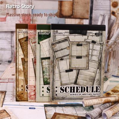 RetroStory Collage Paper Pack: 6 Styles, 30 Sheets for DIY Journaling