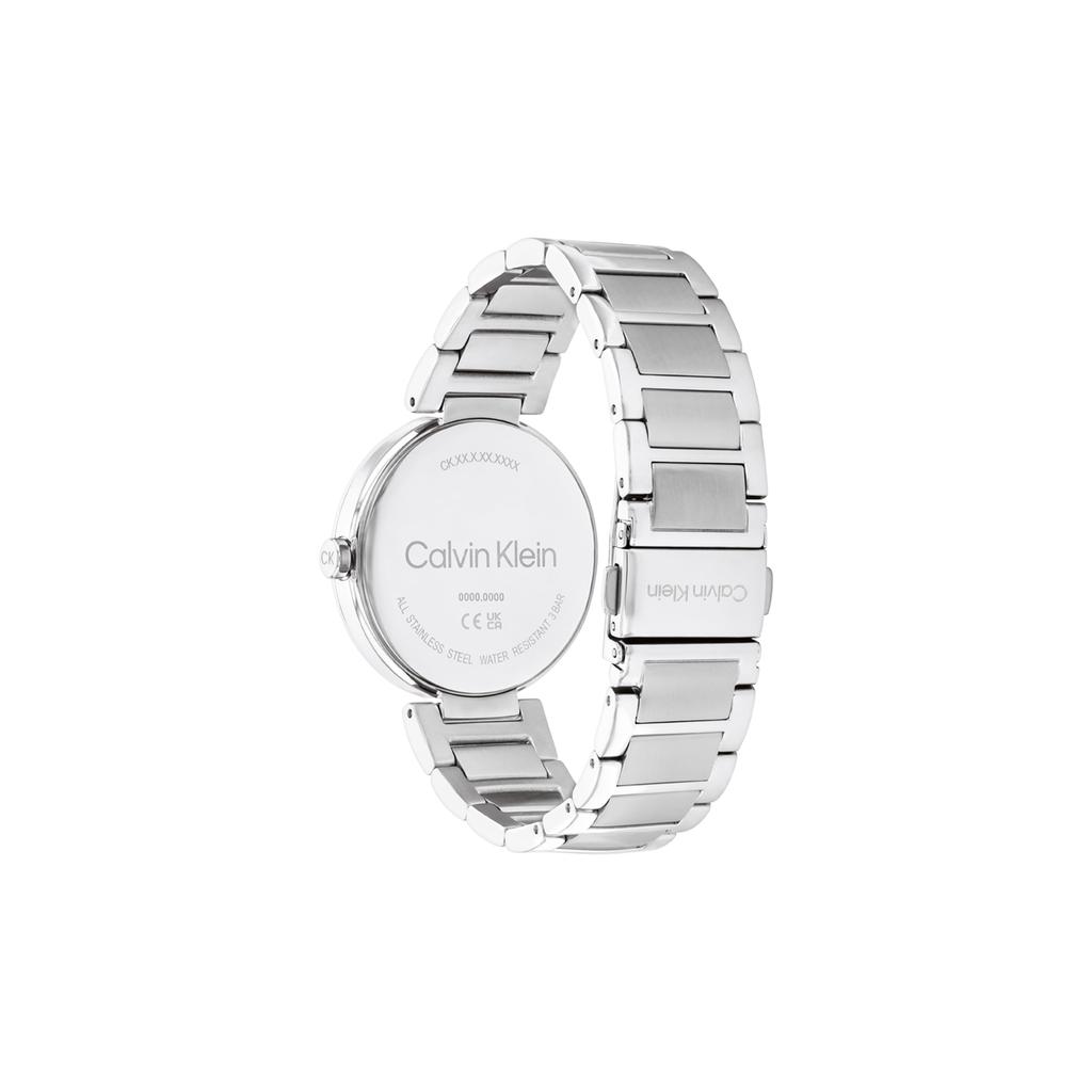 Calvin Klein Elegant Two-Tone Stainless Steel Watch Fashion Quartz Movement Steel Band 36 Black Dial 30M Water Resistant Women watches 25200249