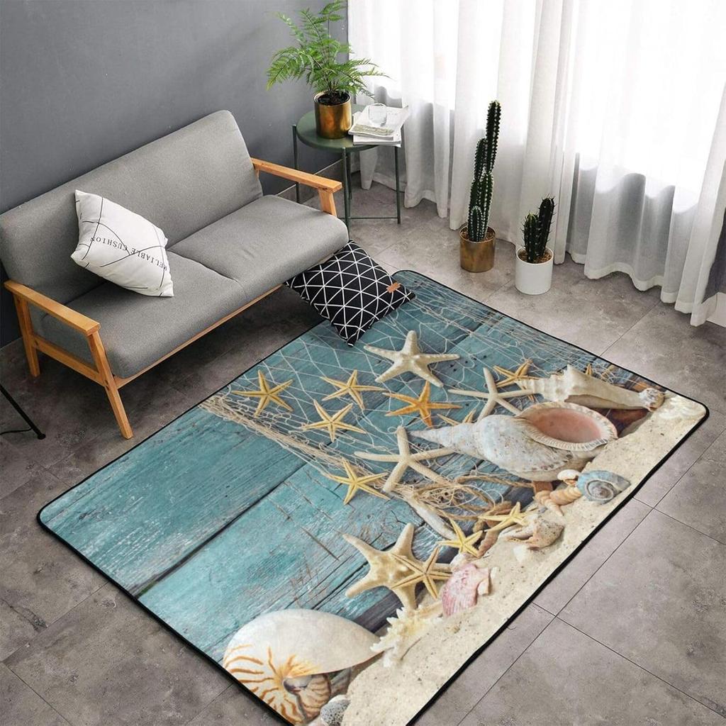 Cute Dog Paws Area Rug Non-Slip Soft Microfiber Washable Inside Floor Mats Black and White Animal Tracks Throw Rugs Carpet for