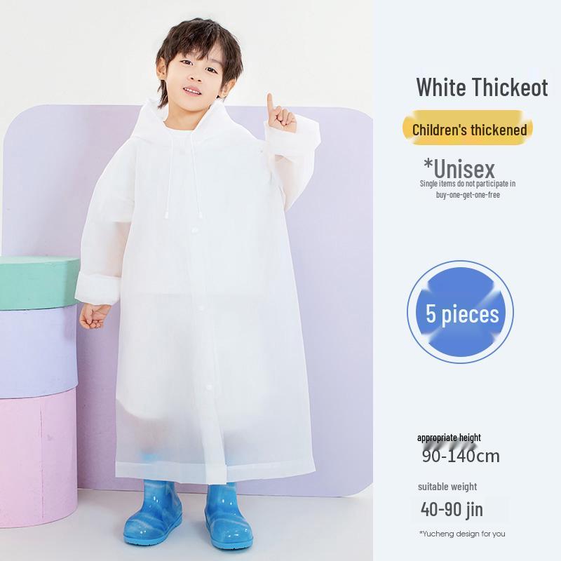 Children's Thick Disposable Raincoat for Outdoor Activities - Hiking, Camping, School, and Amusement Parks
