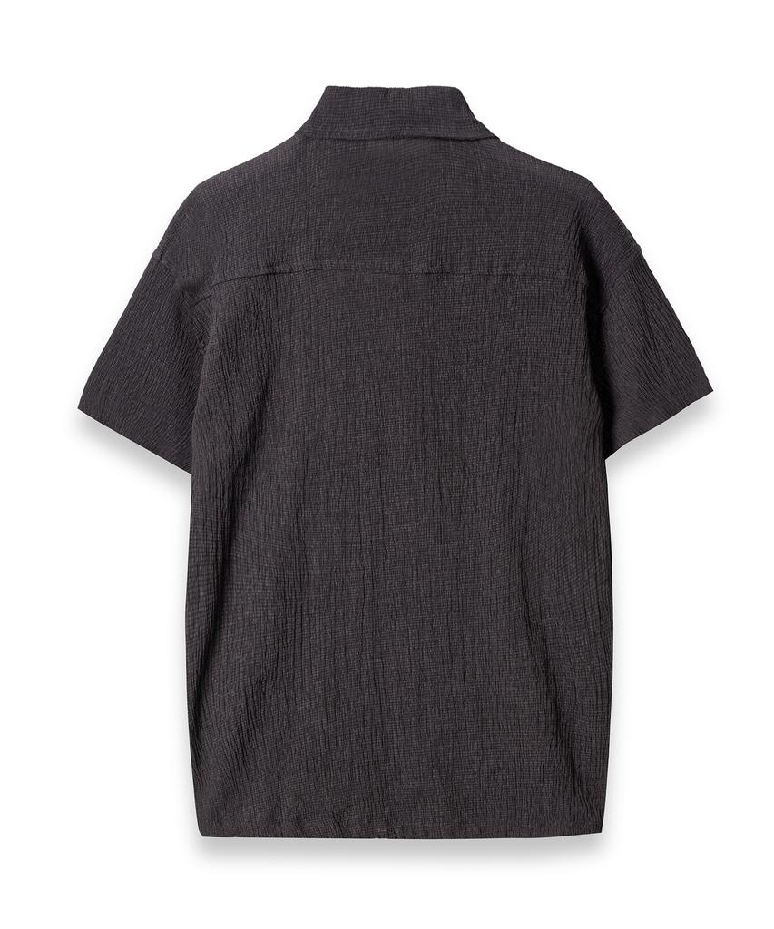 CONNECT KINLOCH Wish & Wear Seersucker Polo Shirt (Grey)