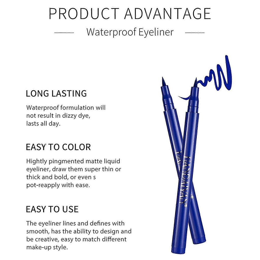 12PCS Matte Rainbow Colorful Liquid Eyeliner Set, 12 Colors Soft and Hyper Sharp Tip Brush Eyeliner, Waterproof High Pigmented Eyeliner Pen Set