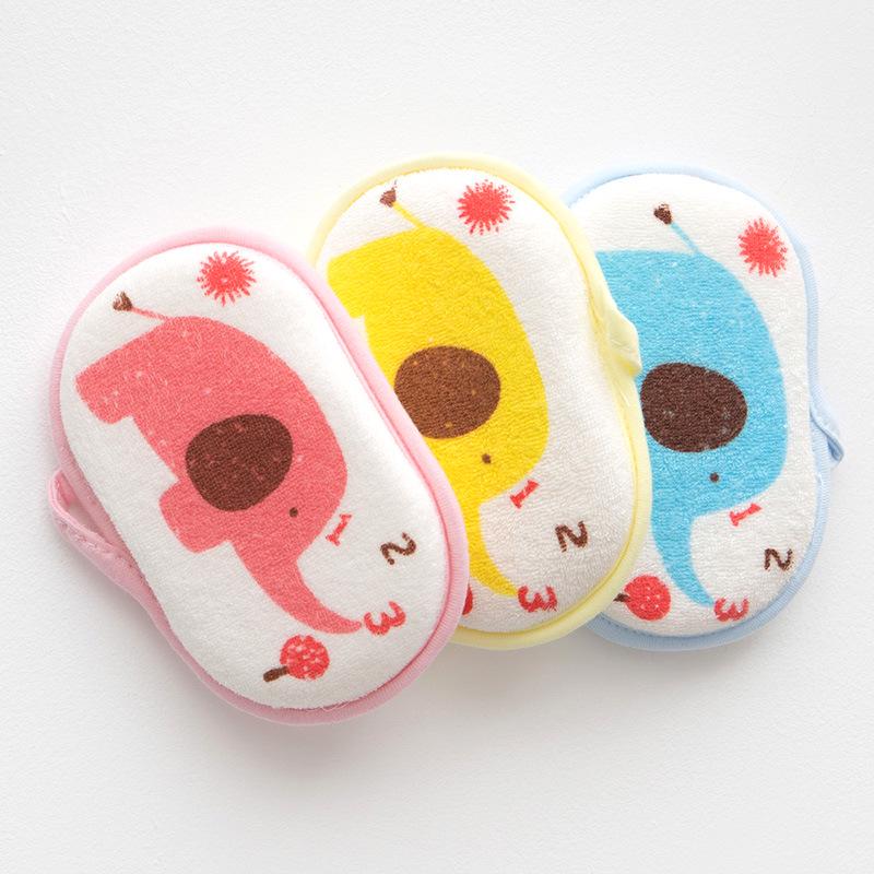 Infant Bath Sponge & Exfoliating Towel - Cartoon Baby Scrubber & Bath Ball