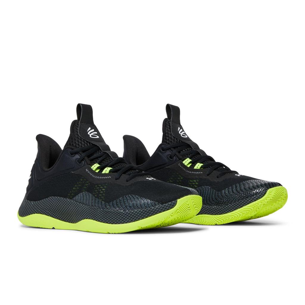 Under Armour Curry HOVR Splash 2 'Black Green' (Unisex) Black / Green Basketball Shoes 3025636 001