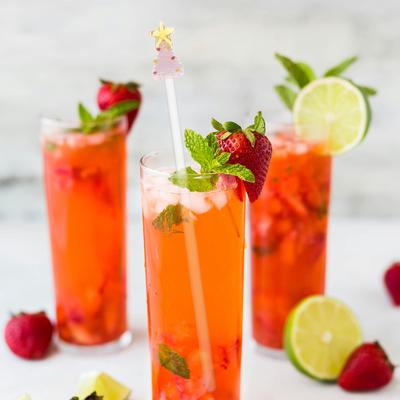 Feiertags-Rührstäbchen Glas Weihnachtsbaum-Rührstäbchen für Cocktails Kaffee Tee Party Bar Wiederverwendbare Mischwerkzeuge