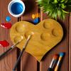 Mini Wooden Palette for Painting-Heart Shape, Handmade Paint Palette for Acrylic, Oil, Watercolor, Gouache Painting, Ideal