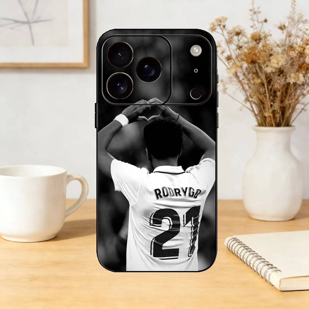Rodrygo S-Silva de G-Goes Phone Case For iPhone 17,16,15,14,13,12,11 Plus,Pro,Max,Mini Silicone black Soft Cover
