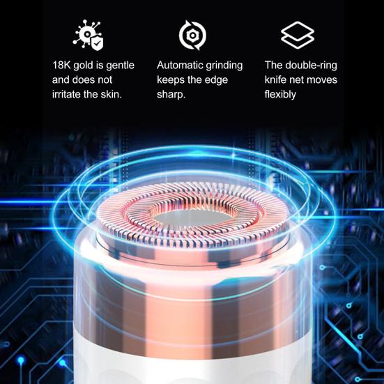 Aparat de ras electric cu capete duble, reîncărcabil prin USB, impermeabil, portabil, pentru bărbați, femei, față, corp, zonă bikini, braț, picior, îndepărtare păr, epilator, aparat de ras, trimmer