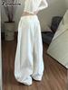 Korean Style White Casual Wide-Leg Women's Pants Autumn Winter New Arrivals Oversized Lazy Pants for Petite Straight-Leg Long Pants