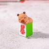 Chinese New Year Cartoon Capybara Figurines Resin Getting Rich Lucky Charm Cute Car Ornament  Gift