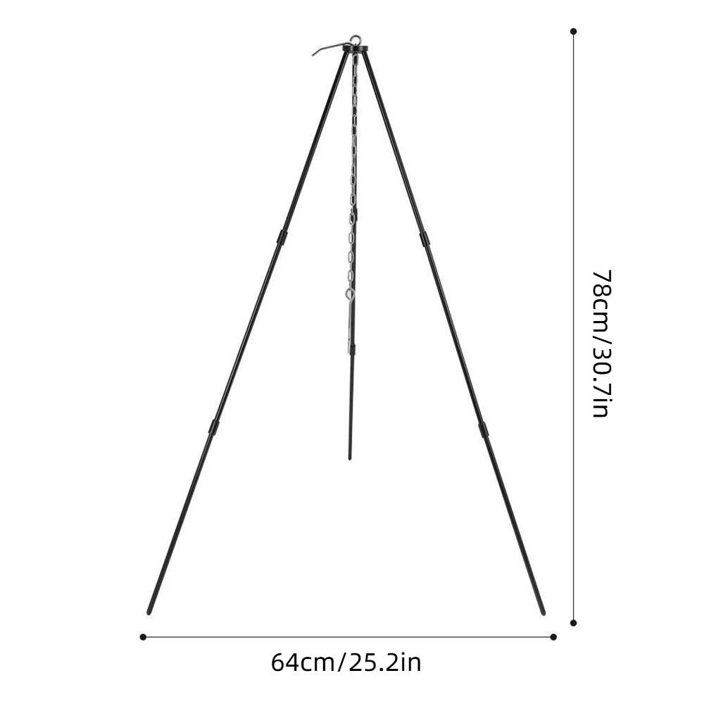 Portable Campfire Bracket Detachable Cooking Pot Tripod Aluminum Zinc Zinc Alloy Tripod Outdoor Camping