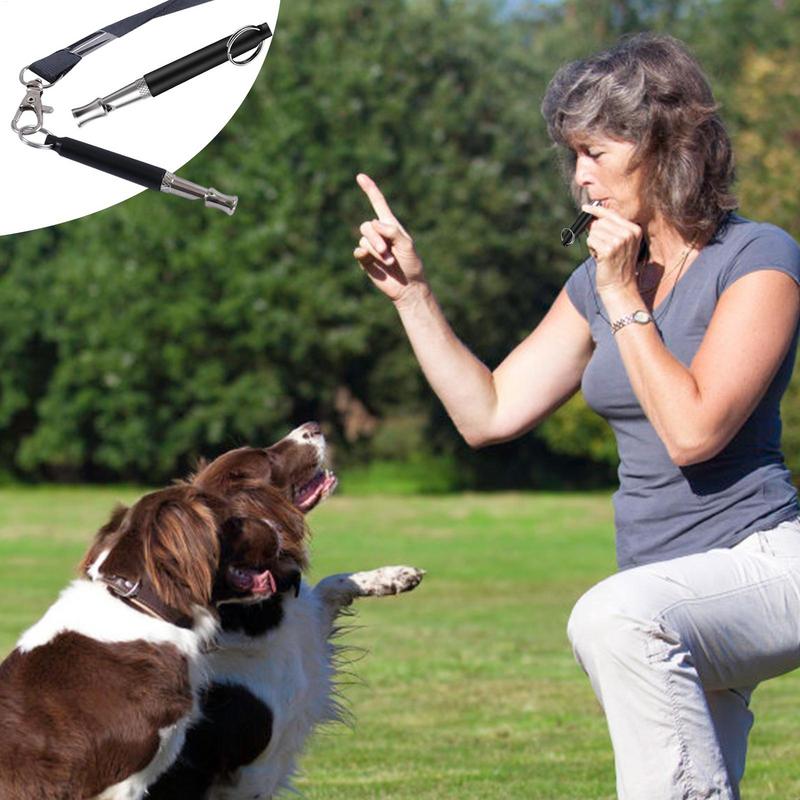 2pcs Dog Whistle To Stop Barking Device Dog with Lanyard Silent Ultrasonic Training Flute Stop Barking for Pet Sound Trainer