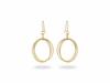 Gold Dangling Earrings 375 Hoop Pendant On a Hook Gift