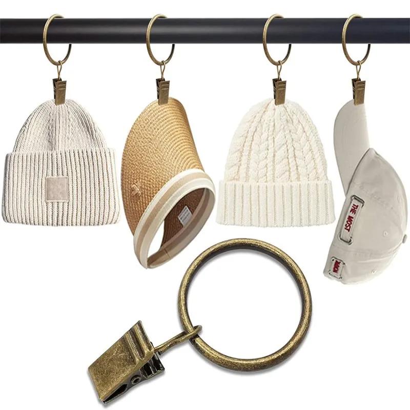 10PCS Curtain  Hanging Clips Metal Clip Rustproof Curtain Rods holders Hangers Split Curtain Rings Buckles Eyelets Grommet Bra