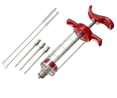 Spice Syringe Set, Food Grade PP Stainless Steel Needles, BBQ Meat Flavor Injector, Kitchen Sauce Marinade Accessory