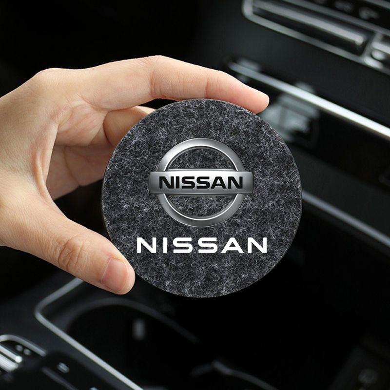 lfcsw2 Car Coaster Water Cup Non-Slip Mat Gadget Bling Accessories For Nissan murano Navara Qashqai x-trail Patrol NV200 note Frontier